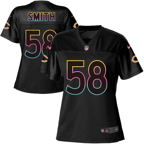 Nike Bears #58 Roquan Smith Black Women's NFL Fashion Game Jersey